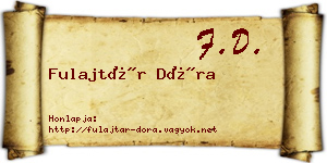 Fulajtár Dóra névjegykártya
