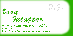 dora fulajtar business card